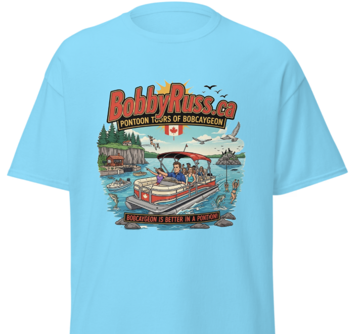 Collection 1: Just enough left in Bobby Russ' pay check; time for Bobby Russ to buy himself a T-Shirt! (ONE-sided; choose from 3 logos)